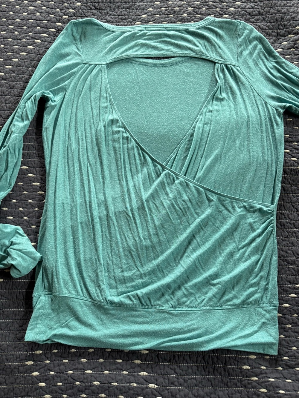 Prana Teal Crewneck Long-Sleeve Women's Top - Picture 4 of 4